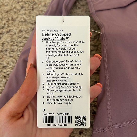 Women's Lululemon define cropped jacket - Picture 3 of 3
